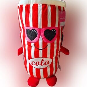 VALENTINE'S DAY COLLECTIBLE PLUSH LARGE 15" COLA, NWT TUMBLER HEART EYES FUN TOY